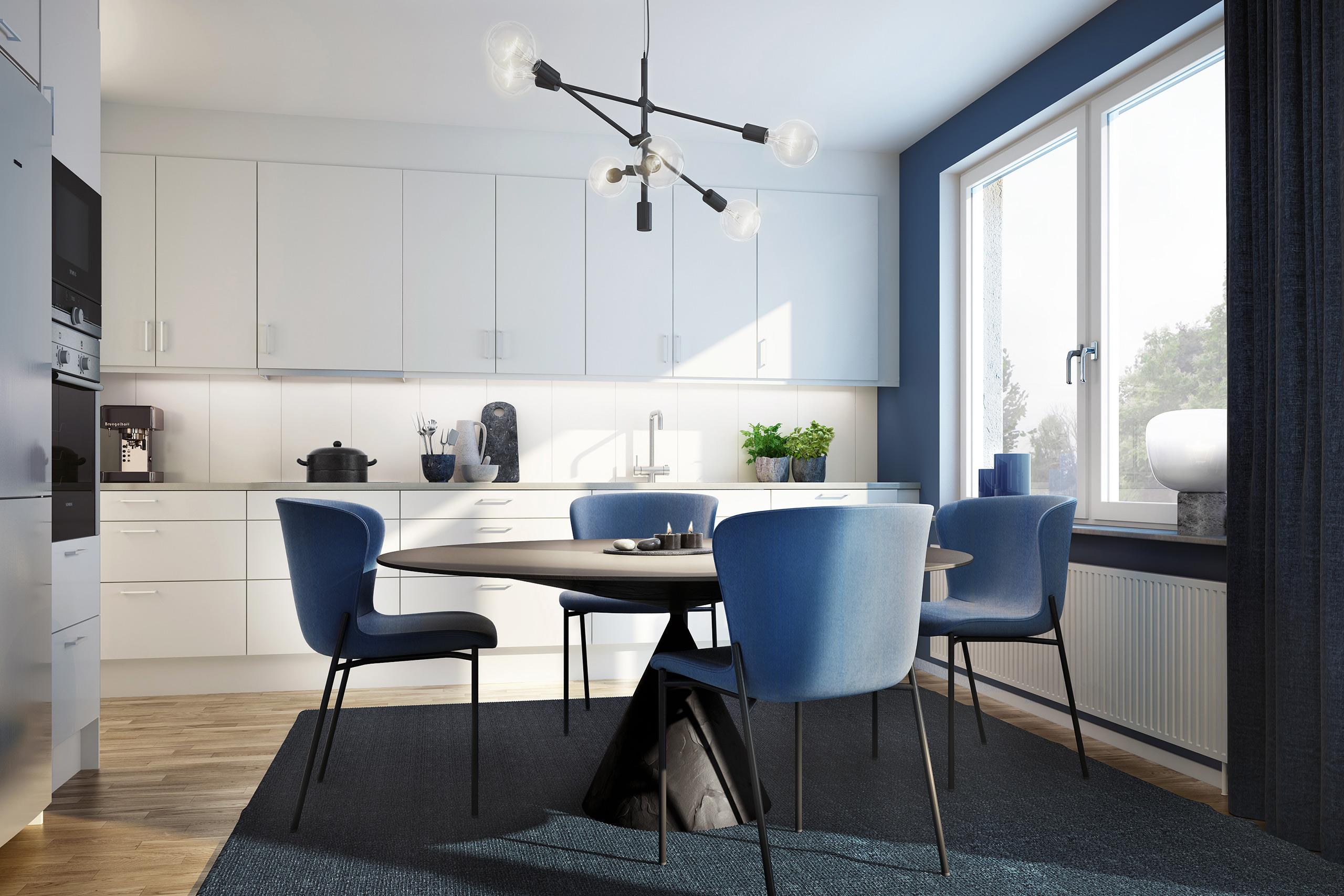 Modernt inrett kök.