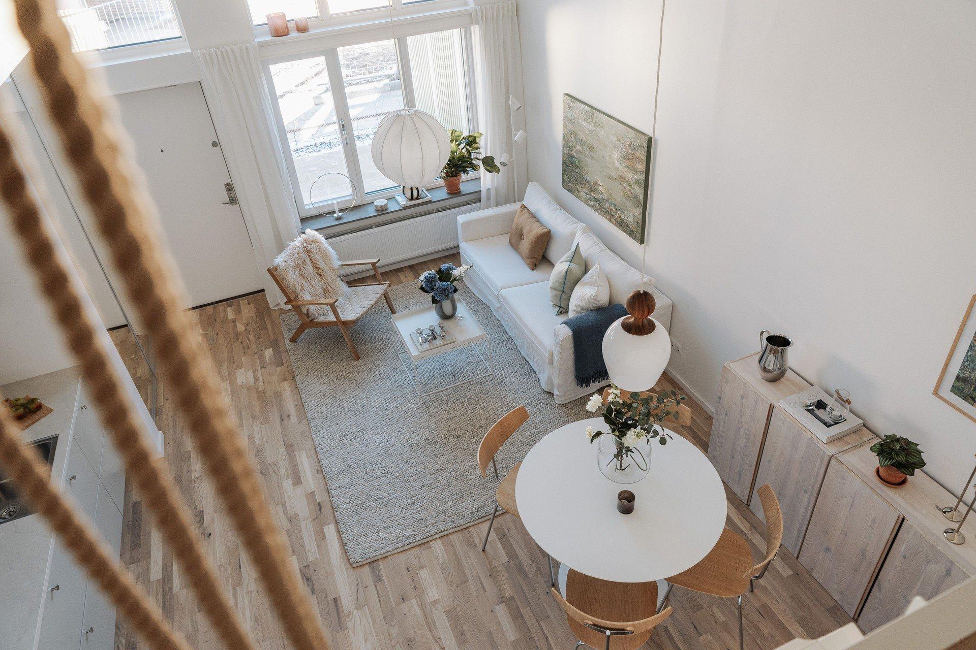 Vy från loftet. Foto från ägarlägenhet 6-1010