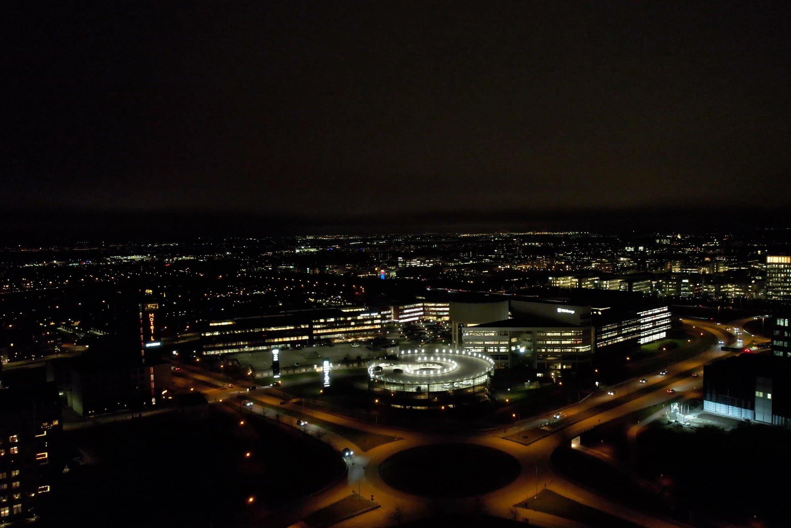 Kvällsbild över Brunnshög.