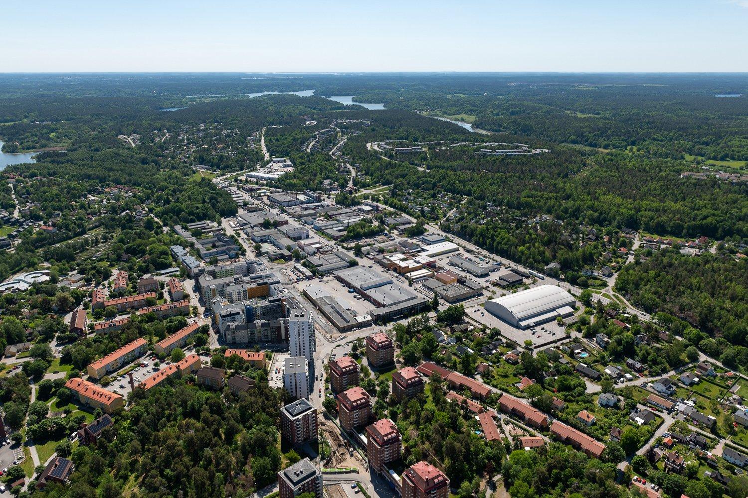 Storängen i lummiga Huddinge. Här bygger JM nyproducerade lägenheter.