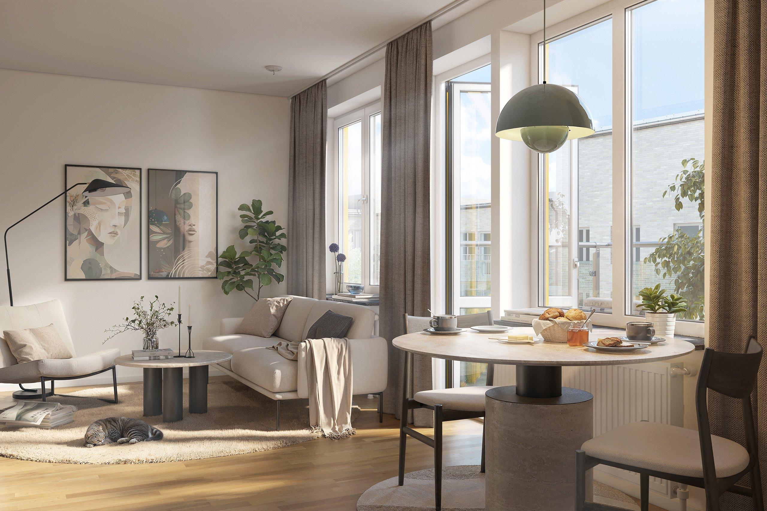 Välkommen till Vattentornet Västra. Här bor du i en nyproducerad bostad med balkong eller uteplats mitt i den nya stadsdelen Centrala Nacka, intill den nya tunnelbanan och nära både natur och Nacka Forum (visionsbi81403d från lägenhet 1).