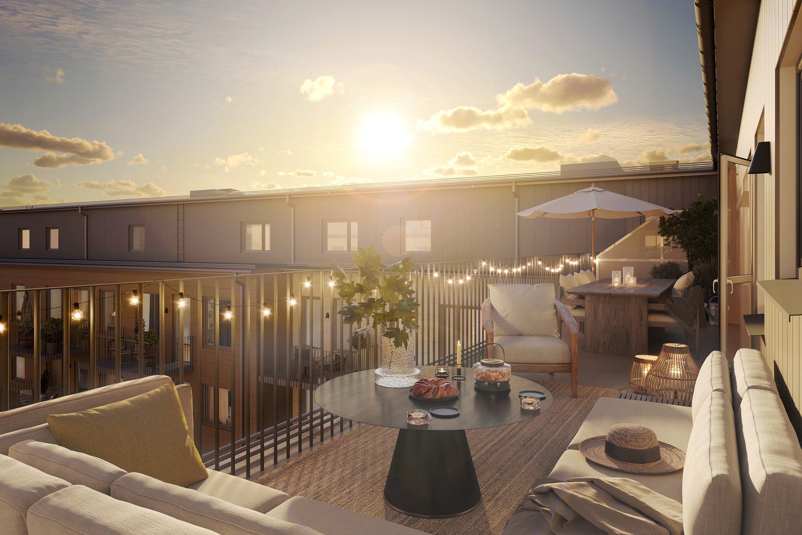 Nu släpper vi de sista bostäderna i kvarteret Kattfoten (visionsbild).