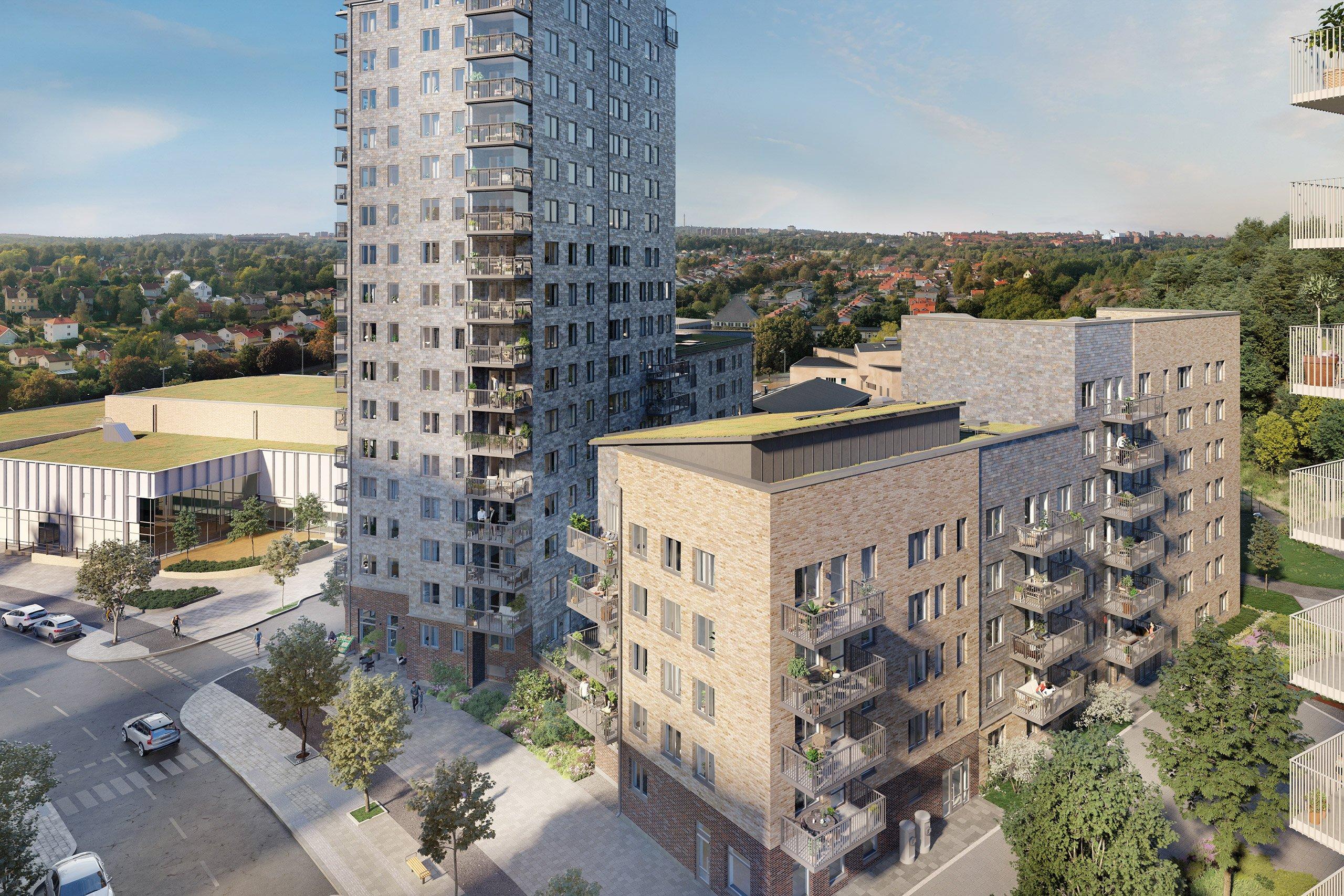 JM nyproduktion i Älvsjöstaden. Bo i Solveig med utsikt över södra Stockholm.