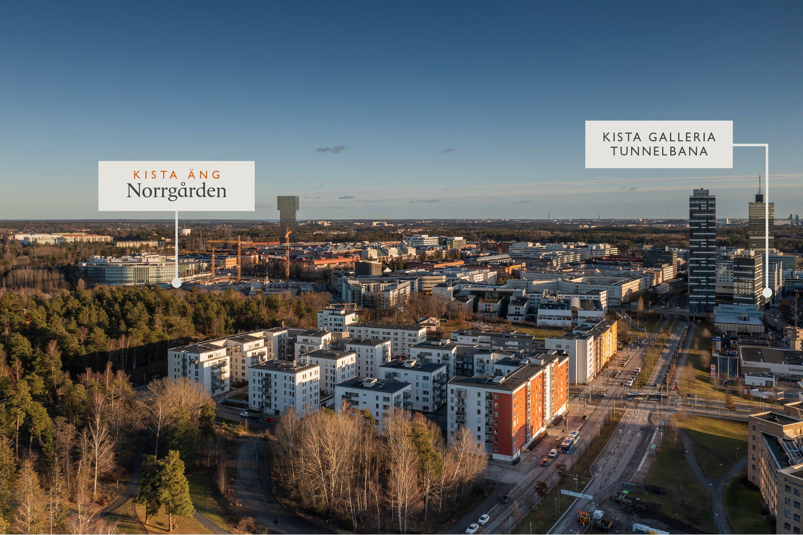 I Kista, 10 min från Kista centrum, planerar JM för ett nytt kvarter med nyproducerade bostäder. Här bor du med närhet till grönområden och kommunikationer samt shopping och service. 