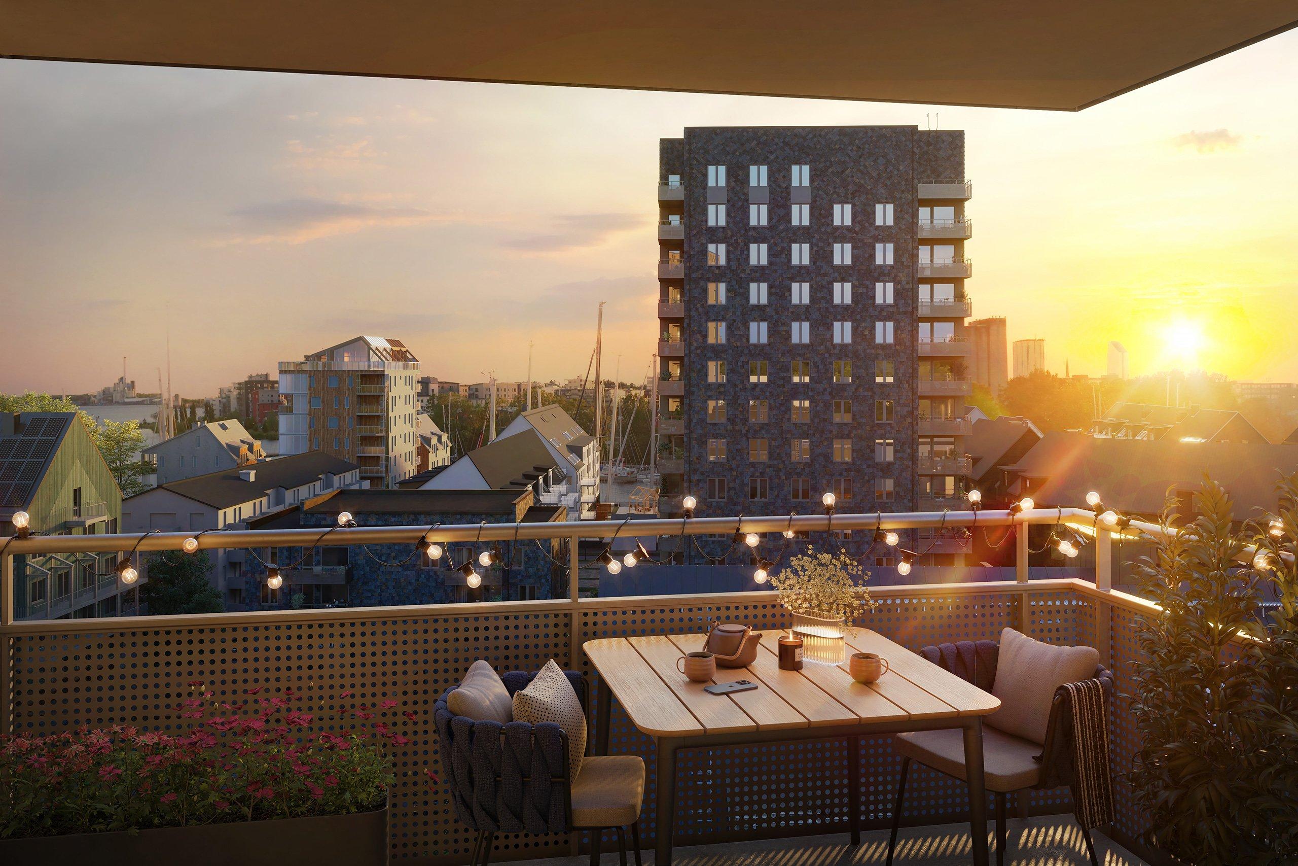 Mälarvyn - ett elegant boende i ett av Öster Mälarstrands finaste lägen (visionsbild).