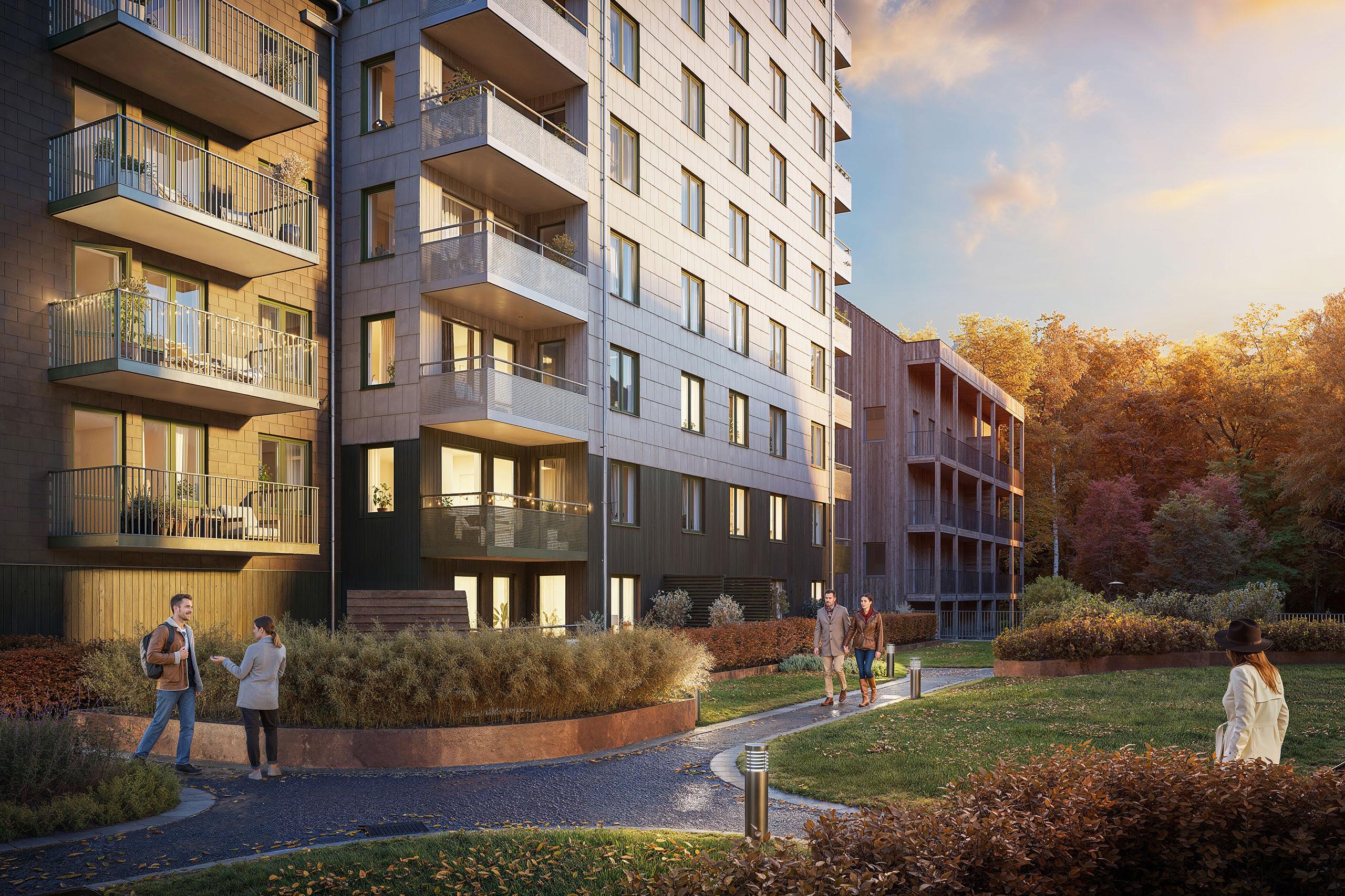 Mälarvyn - ett elegant boende i ett av Öster Mälarstrands finaste lägen (visionsbild).