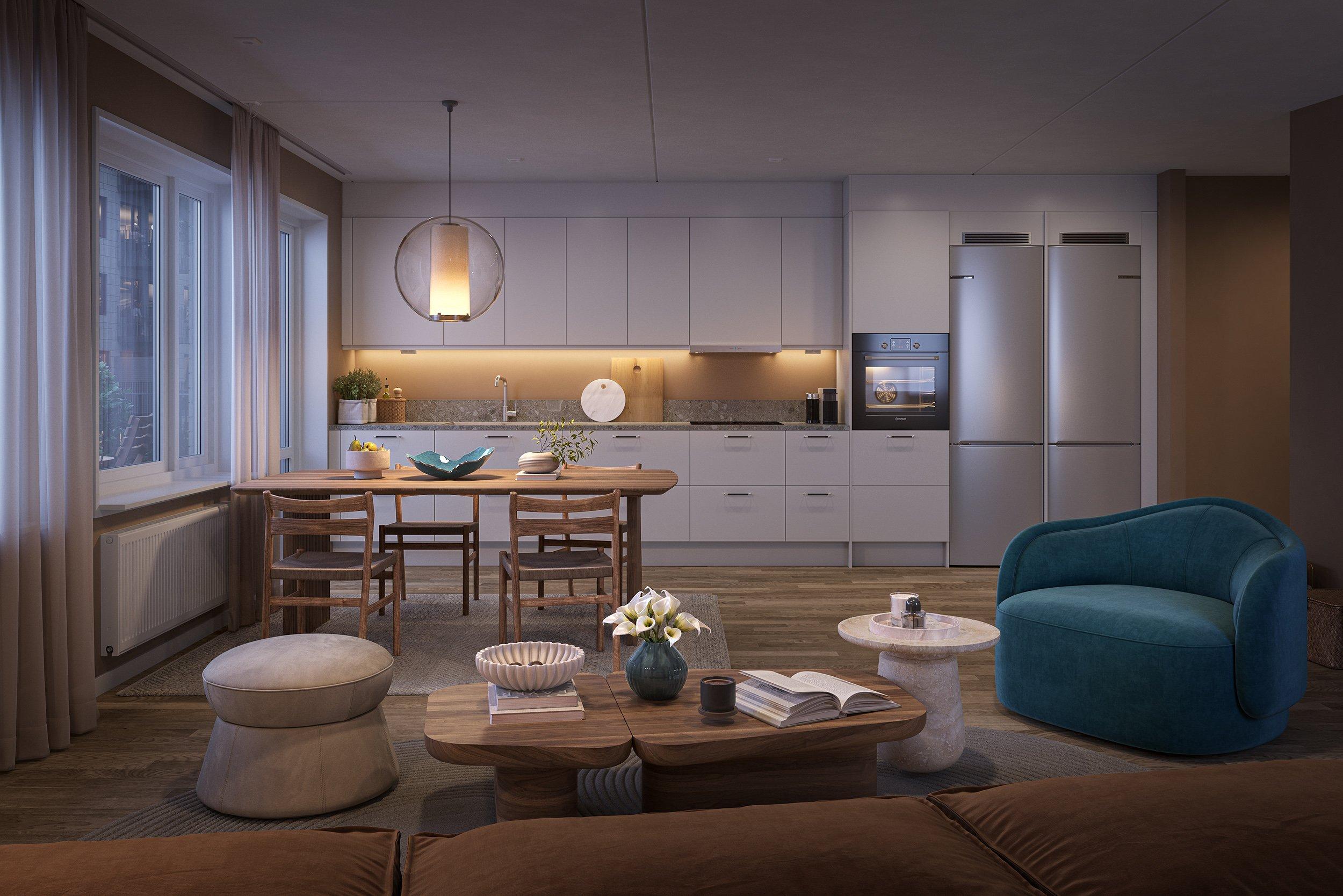 Vintermysigt kök i Silveraxet. Illulstrationsbild.