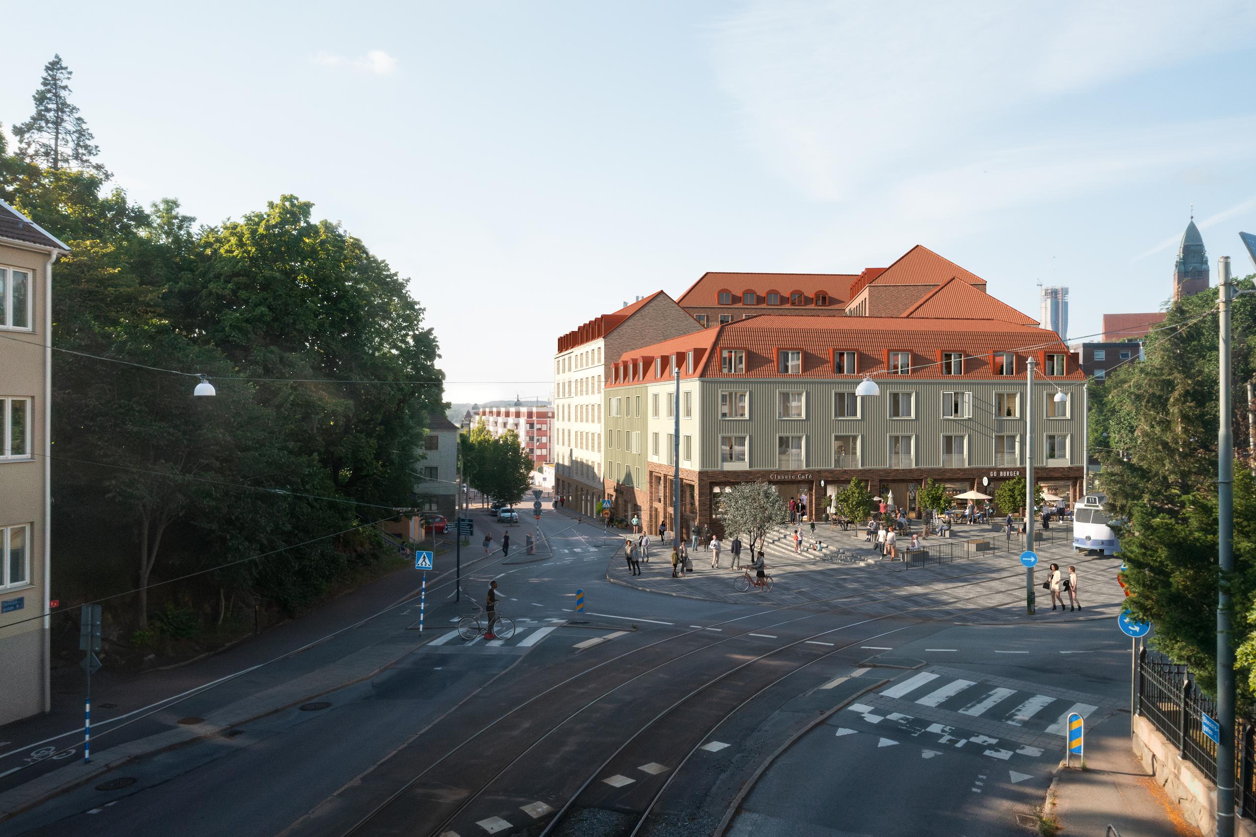 Tidig illustrationsbild Djurgårdstorget.