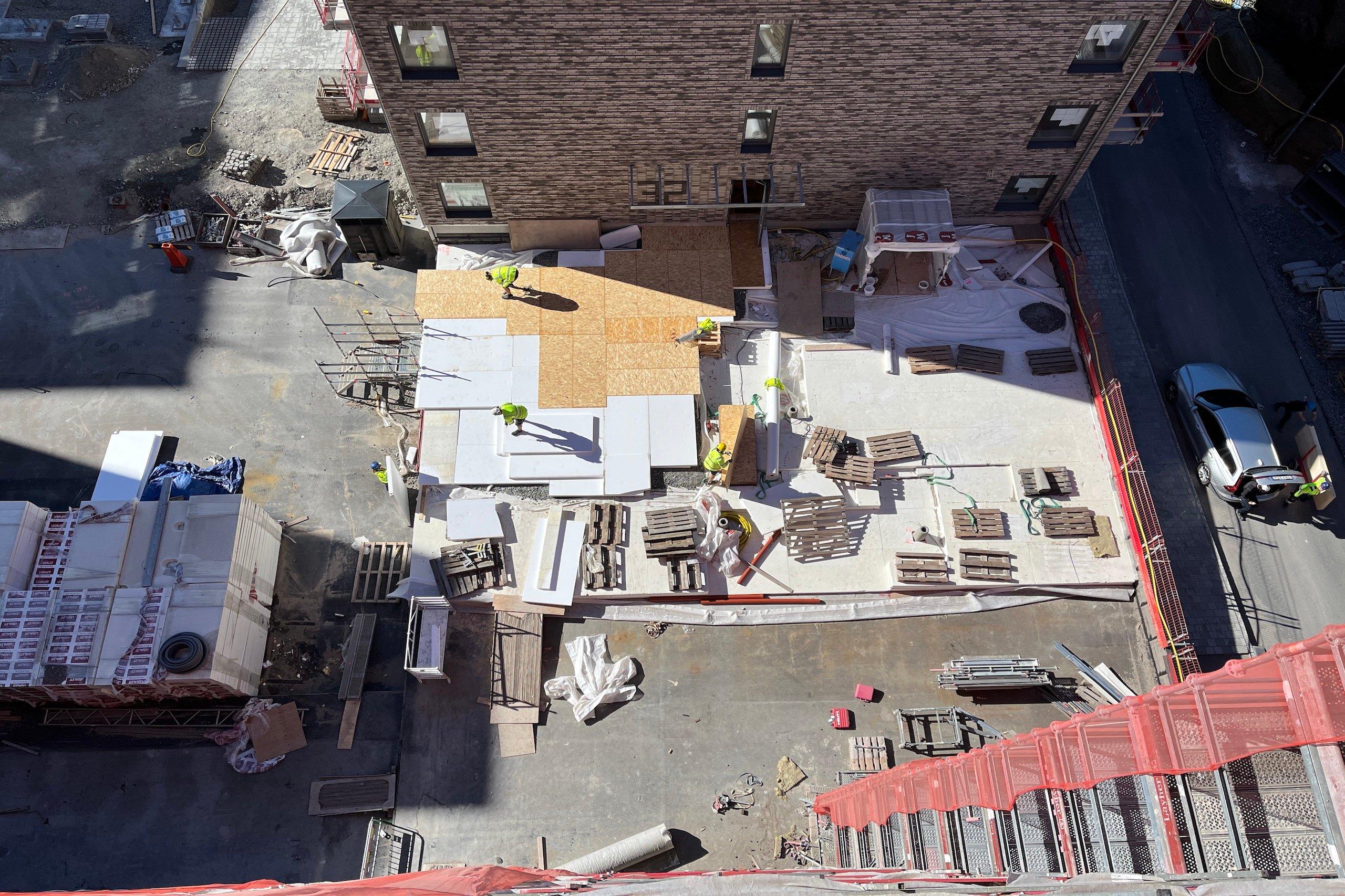 Lilla guldkornet, avlossningszon under uppbyggnad.