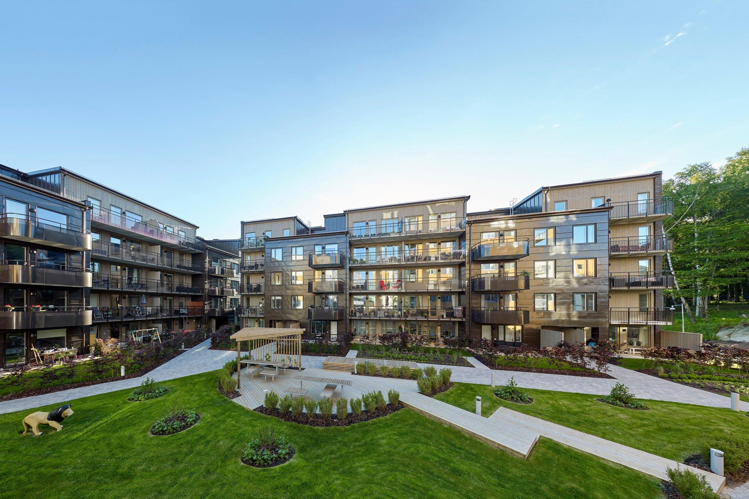 Innegård kvarteret Bellevue Plan