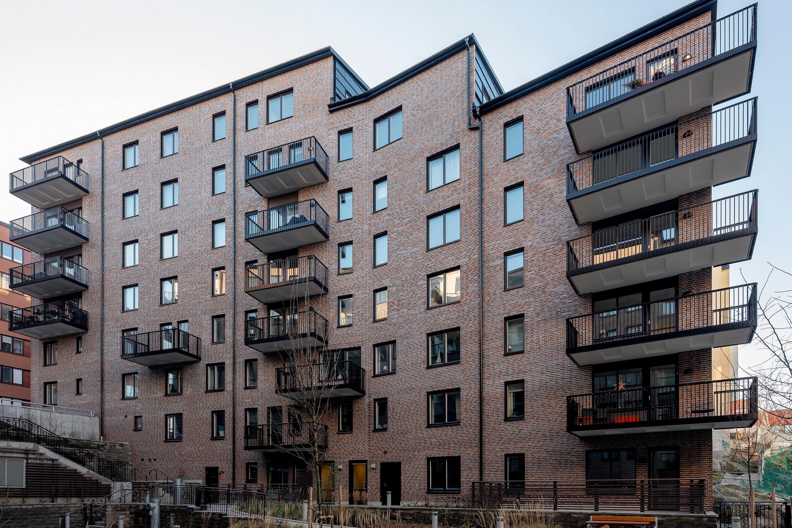 Fasad kvarter Rosenlundshöjden