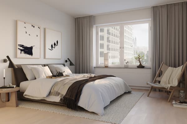 Sovrummen är vilsamma (visionsbild).