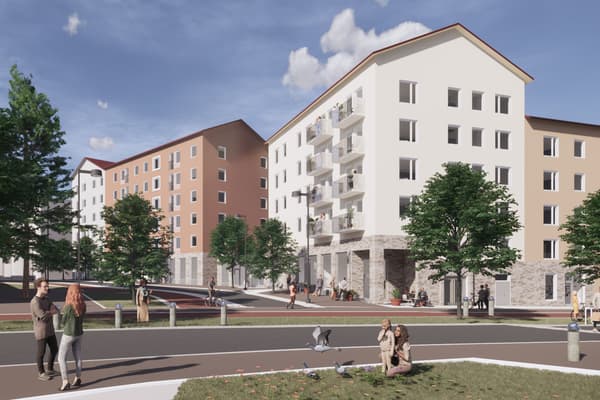 Här bor du centralt i charmiga Bagarmossen, 150 meter från tunnelbanestationen. 