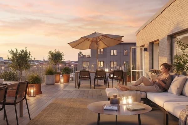 Lyxigt terrassliv i hjärtat av Västerbro. Illustrationsbild.