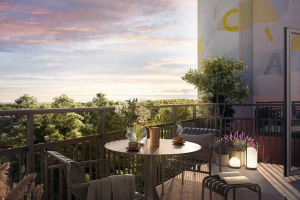 Välkommen till Vattentornet Västra. Här bor du i en nyproducerad bostad med balkong eller uteplats mitt i den nya stadsdelen Centrala Nacka, intill den nya tunnelbanan och nära både natur och Nacka Forum (visionsbi81403d från lägenhet 1). 