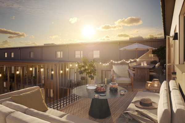 Nu släpper vi de sista bostäderna i kvarteret Kattfoten (visionsbild).