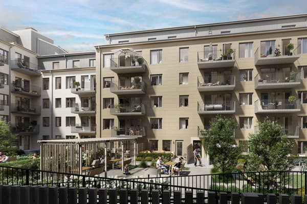 I Kungsliljan bygger vi nyproducerade lägenheter centralt beläget i populära Järvastaden. Ett modernt och barnvänligt kvarter intill skolor, förskolor och Mulle Meck lekpark (visionsbild).