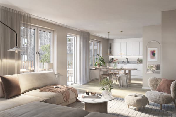 Illustrationsbild interiör Kongahälla Ägarlägenheter.