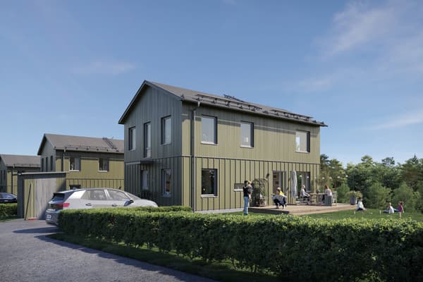 Illustrationsbild över villorna i Tölö Glänta.