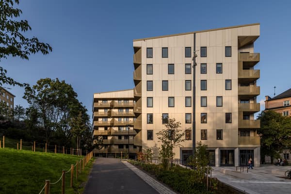 Gatuvy kvarteret Facetten