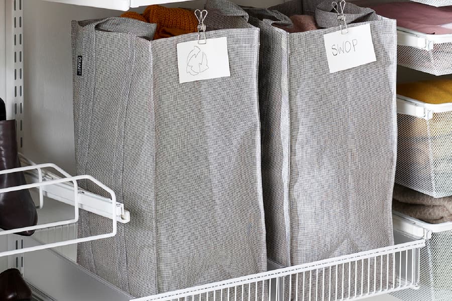 Återvinningskorgar. Inredning för Elfa garderob