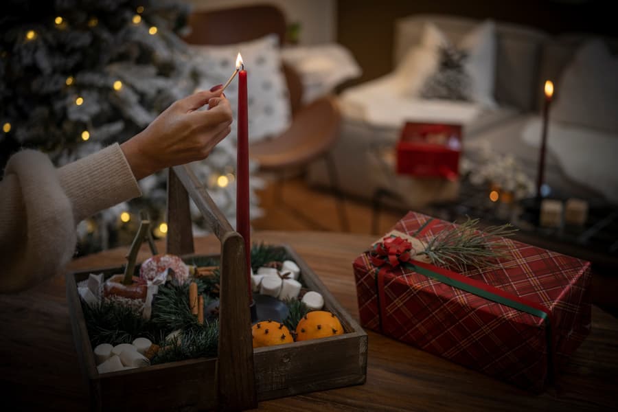 Juleljus i en JM lägenhet