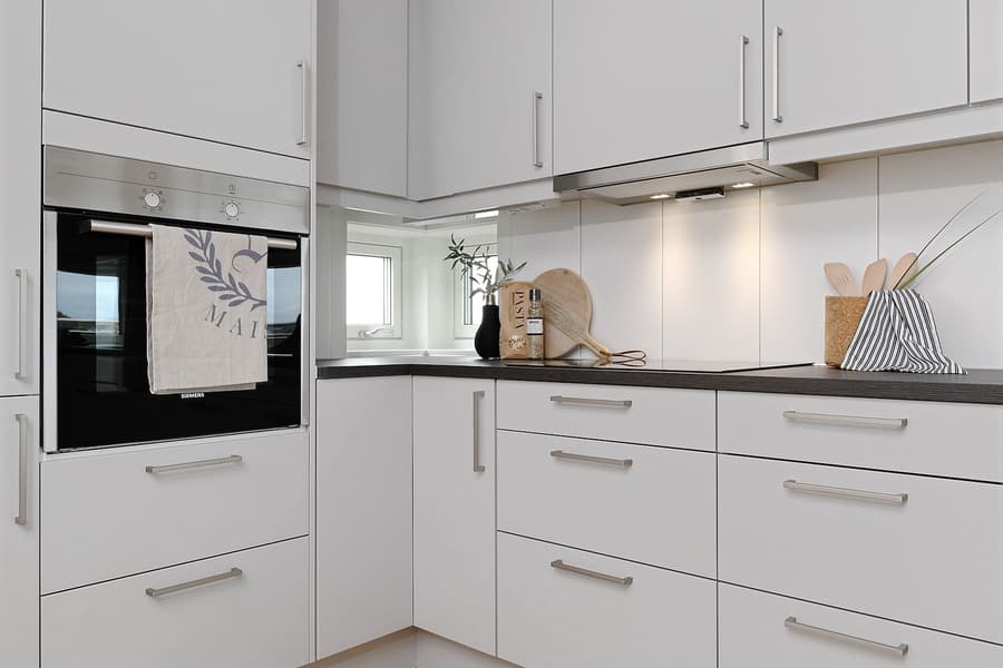 Matta som köksinredning i ett JM hem