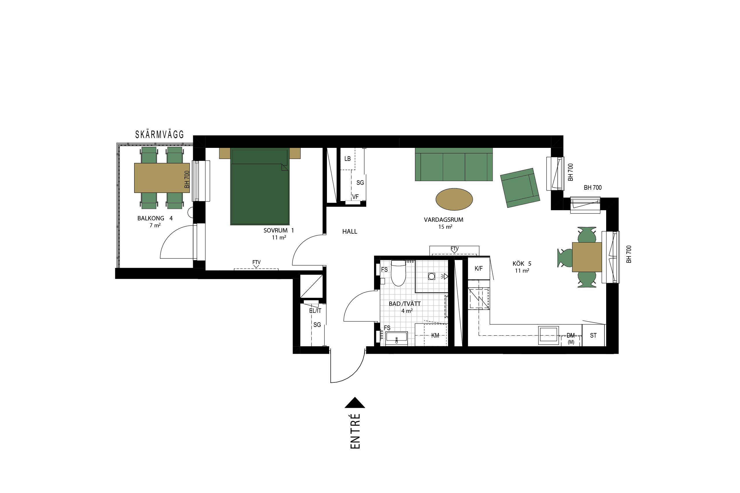 41203, Lägenhet 2 rok, Kungsgatan 66 fyra, Uppsala län