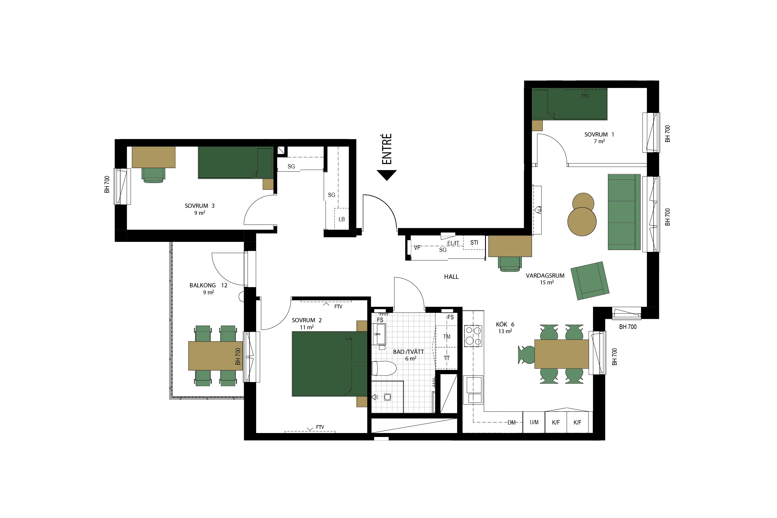 41501, Lägenhet 4 rok, Kungsgatan 66 fyra, Uppsala län