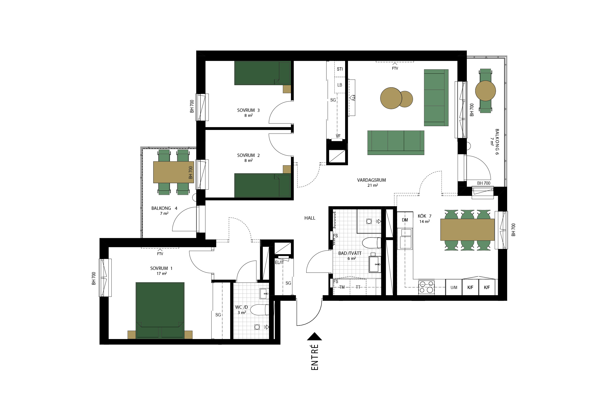 41402, Lägenhet 4 rok, Kungsgatan 66 fyra, Uppsala län