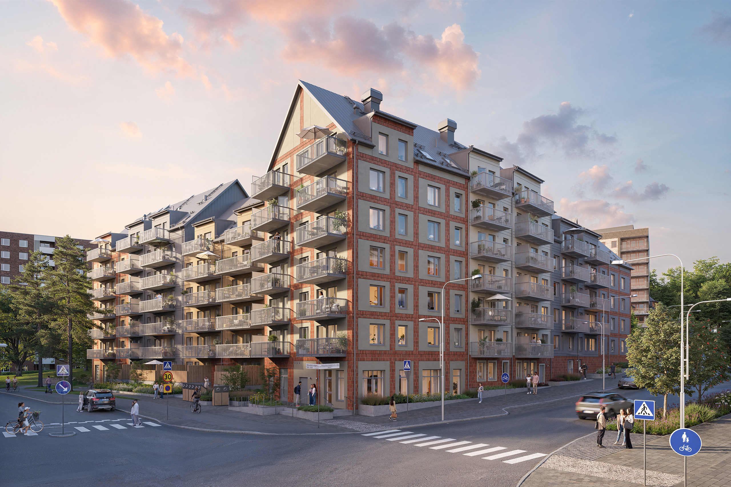 Alfa sett från gatan.