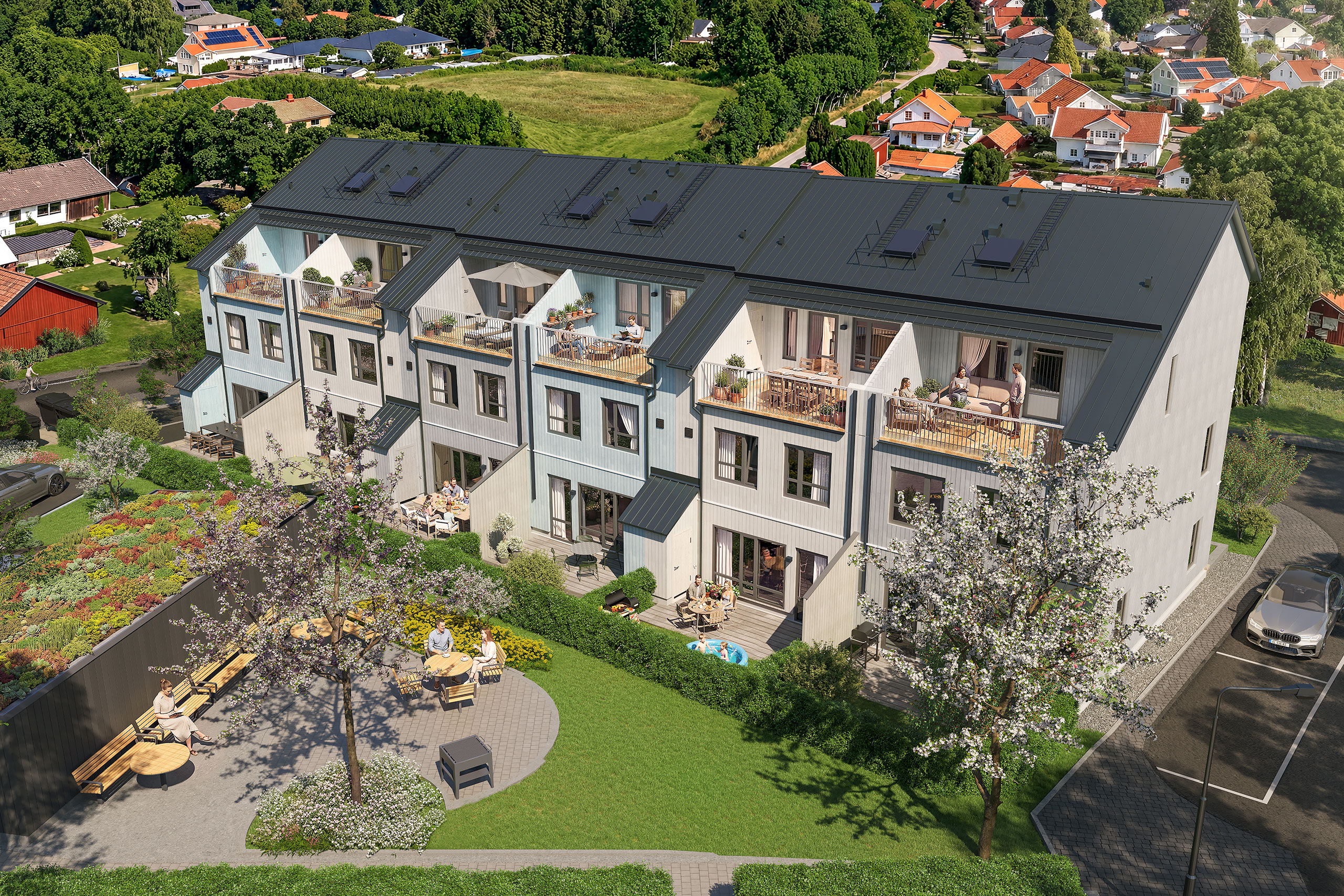 Visionsbild av stadsradhusen.